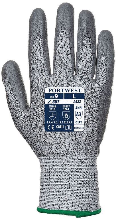 PW Schnittschutzhandschuh mit PU-Beschichtung Stufe C, A622