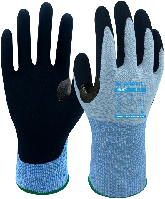 XCellent® DEXTER CUT Second Skin Schnittschutzhandschuh Level D, gesandete Nitril Beschichtung, 18-971